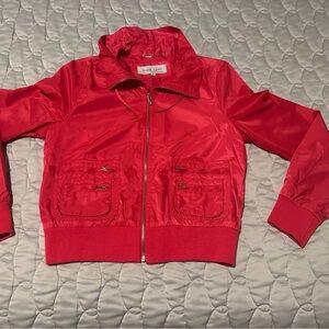 Black Rivet Pink Bomber Jacket